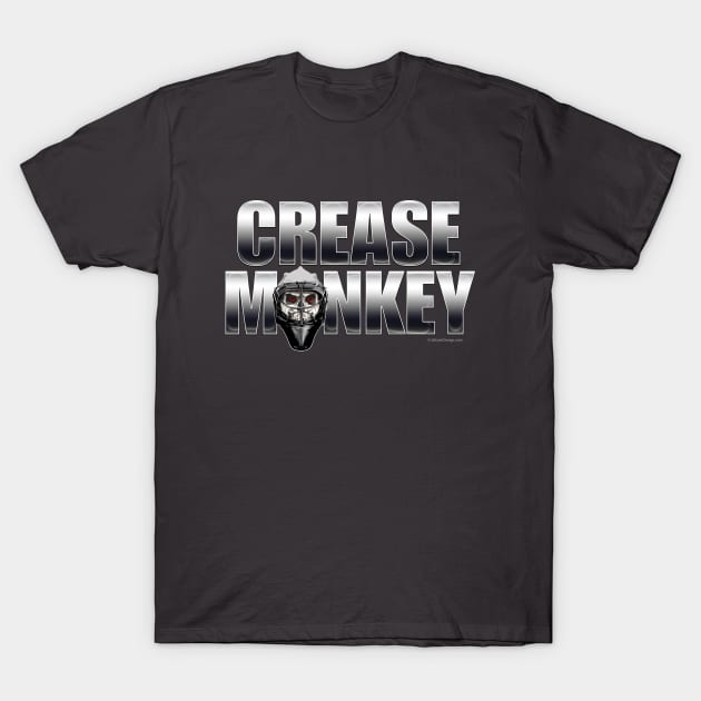 Crease Monkey (Hockey) T-Shirt by eBrushDesign